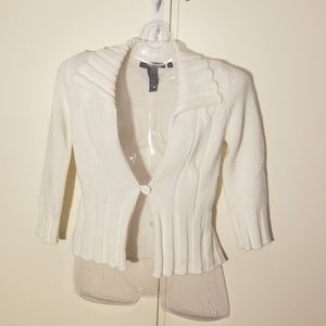 White Rampage Cropped Cardigan